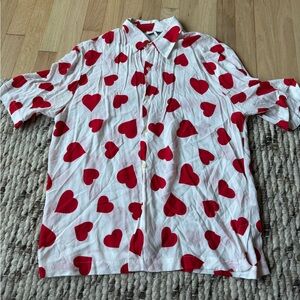 Playful Heart Patterned Shirt
